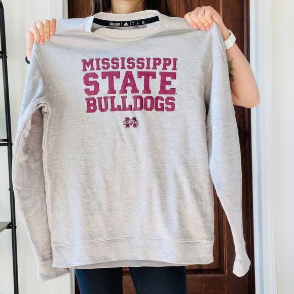 adidas Tops - Mississippi State University crew Pullover